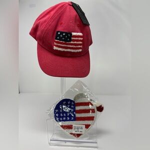 Bundle Patriotic Cap and Pouch Set - NWT